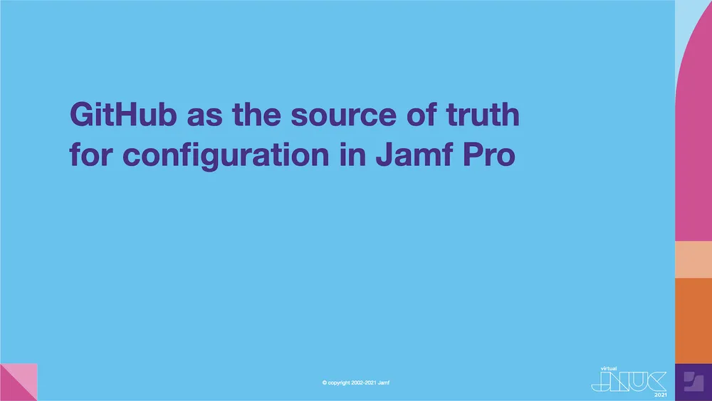 Using a GitHub repository for Jamf Pro configuration files