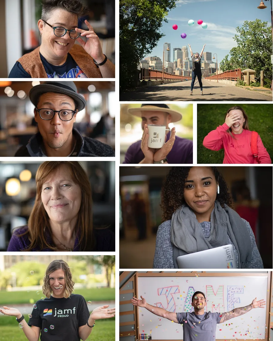 The image shows a collage of diverse individuals smiling, which aligns with the theme of diversity and inclusion.