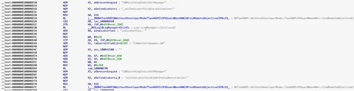 Screenshot of dead code in TestHooker()