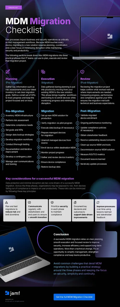 Mac MDM Migration Checklist | Jamf