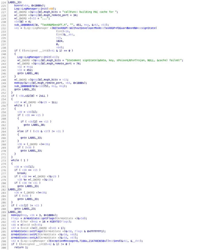 Decompiled callFunc code