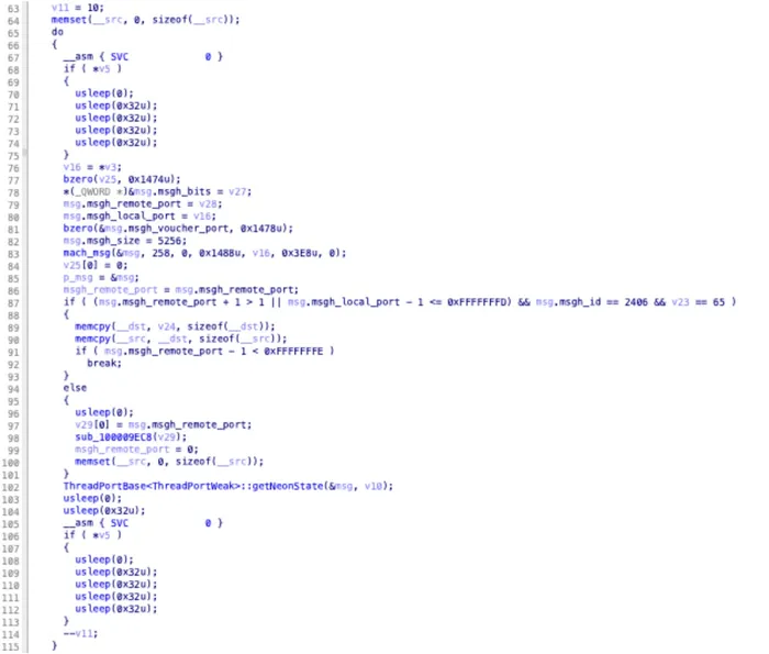 Decompiled NEON read primitive