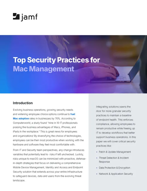 Top Security Practices for Mac Management | Jamf