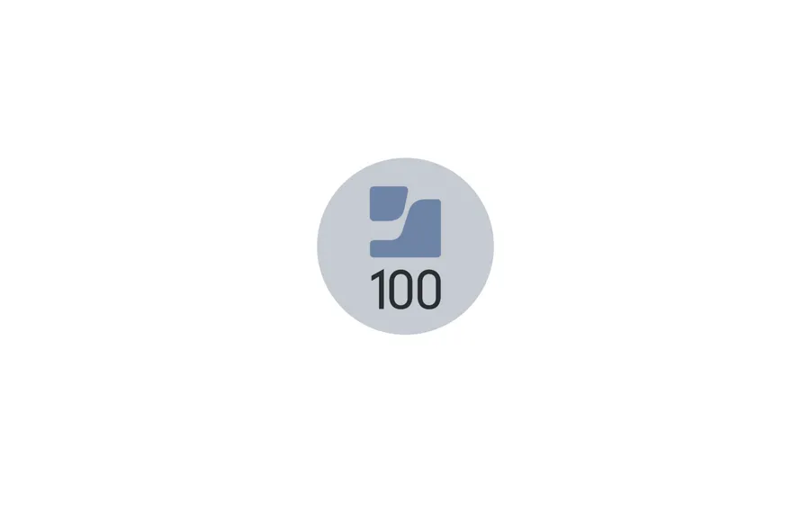 The blue Jamf logo above the number 100 that represents the Jamf 100 course.