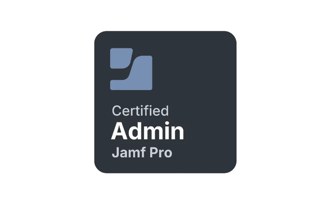 Certified Admin Jamf Pro badge