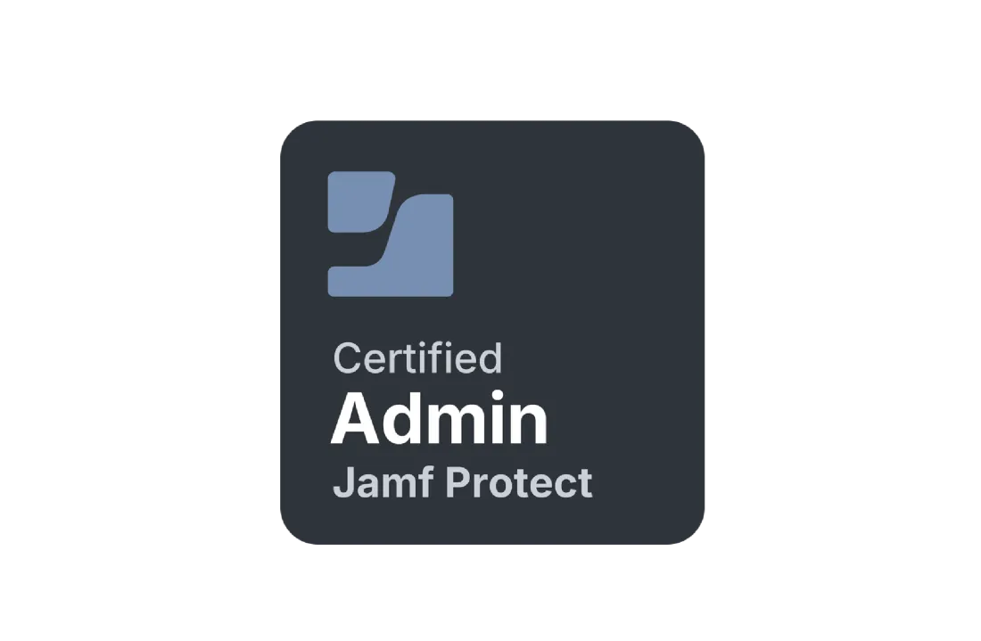Certified Admin Jamf Protect badge.