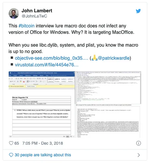 Word to Your Mac, analyzing a malicious word document targeting macOS ...
