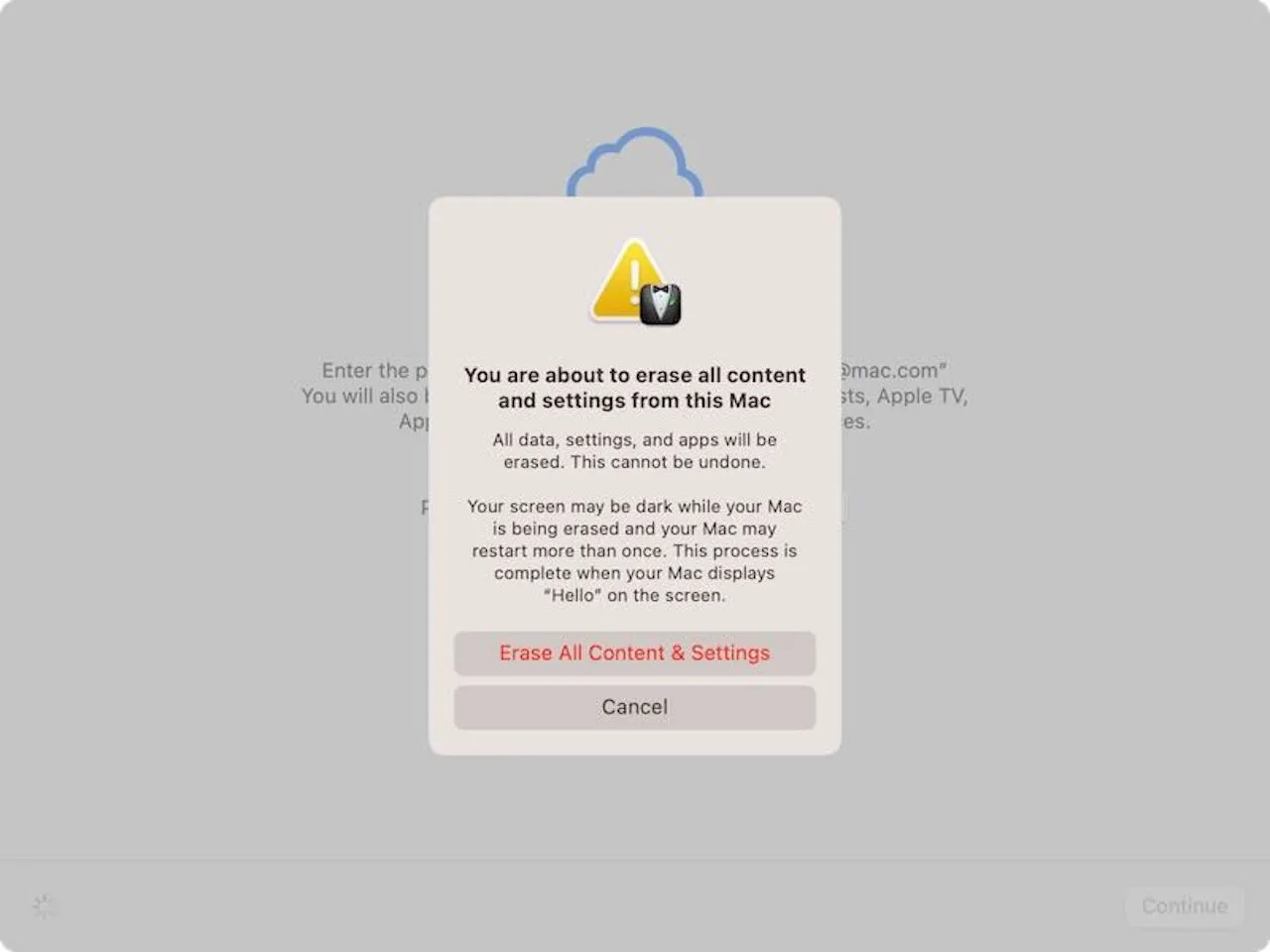 Guide: How to erase all content and settings on macOS