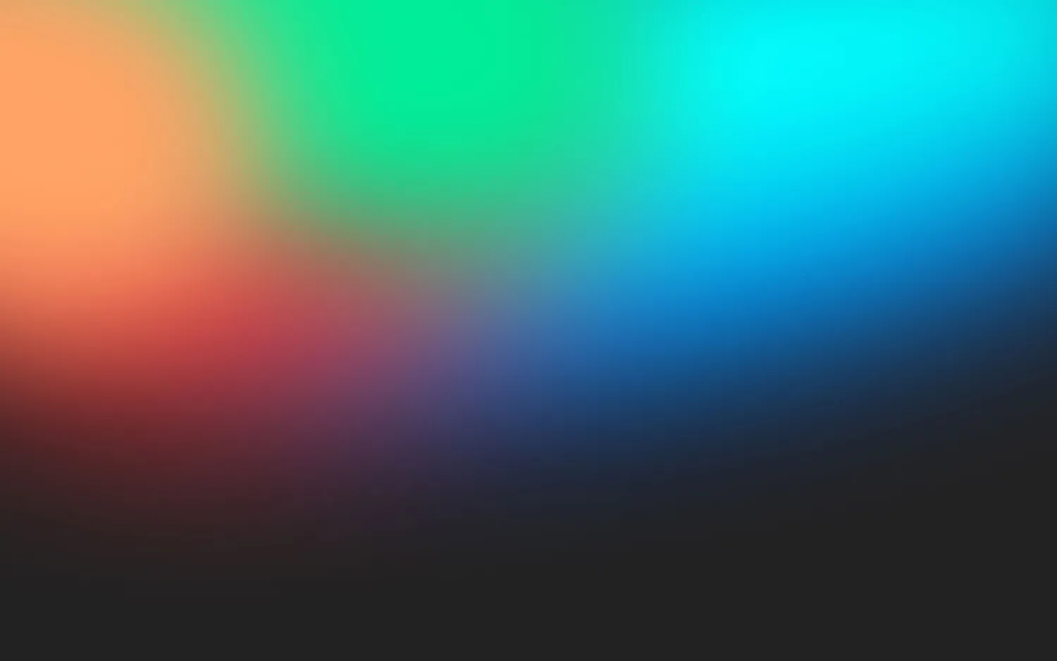 Orange, green, blue and black gradient