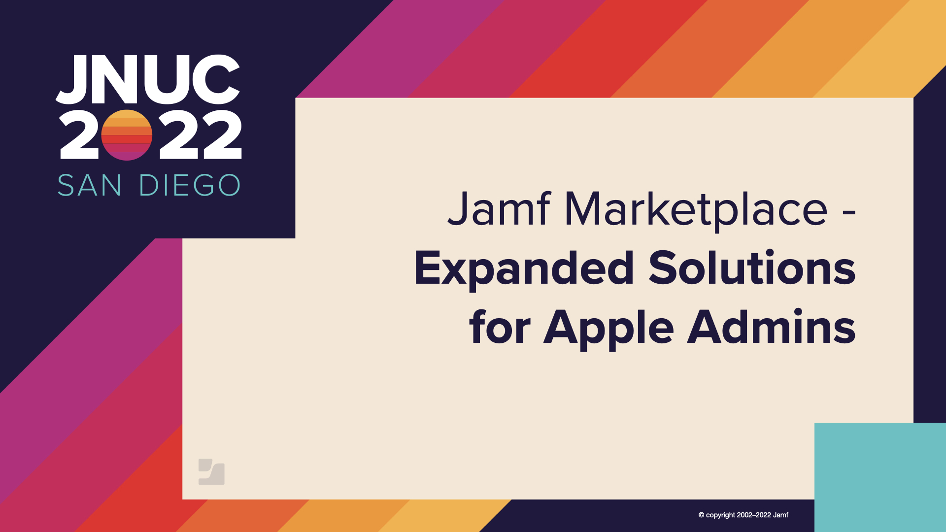 JNUC 2022 session: Jamf Marketplace - Expanded Solutions for Apple Admins