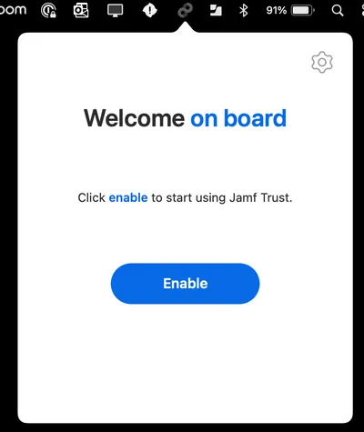 Prompt to enable ZTNA on macOS from Jamf Trust
