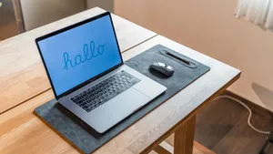 Erased MacBook displaying welcome screen