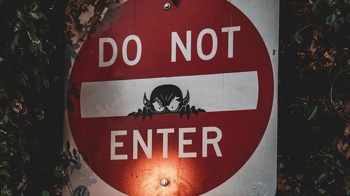 Close-up of a Do Not Enter sign