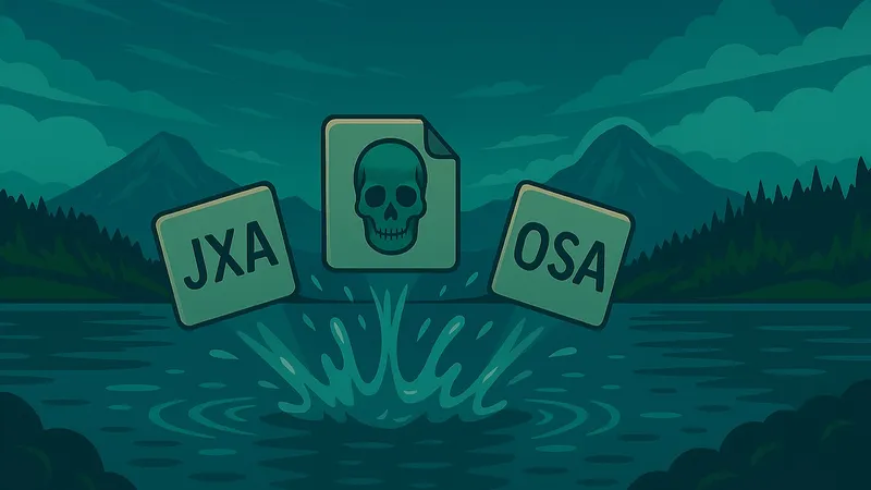 Moody image of a lake with three cards jumping out of the water. From left to right they contain