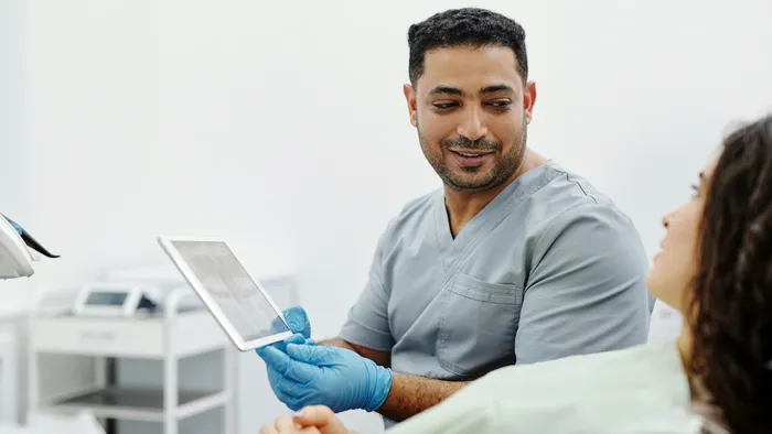 Medical professional using a Shared iPad