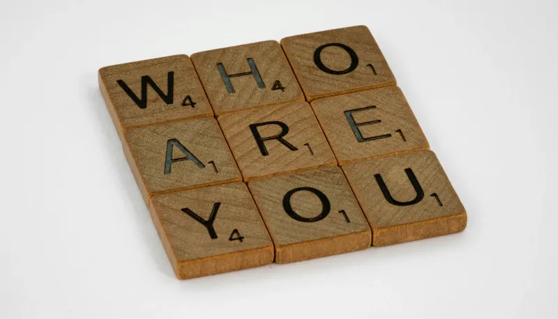 Letter tiles arranged to spell out