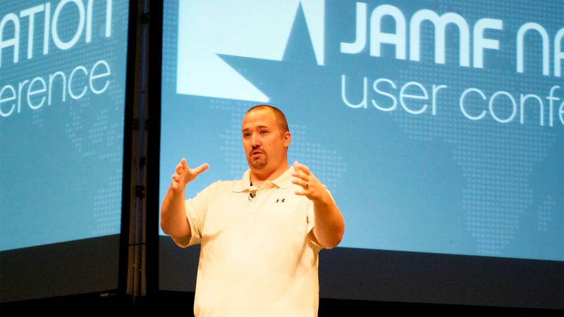 Jason Ragsdale talks about introducing Macs into a Windows infrastructure at the JAMF Nation User Conference