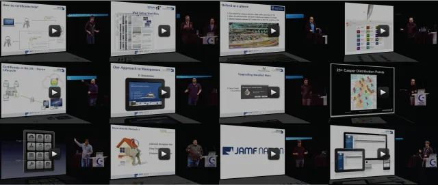 12 screenshots of videos from the 2012 JAMF Nation User Conference