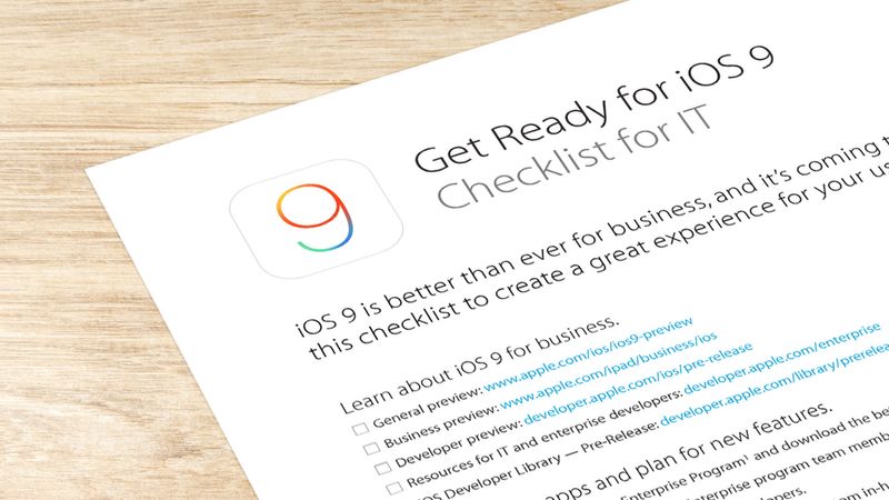 Learn how to upgrade seamlessly to iOS 9 by using Apple's checklist and the Casper Suite.