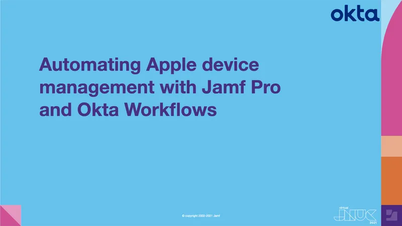 Keynote title slide of presentation.