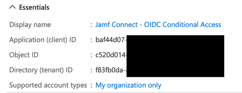 Jamf Connect IODC Conditional Access screen