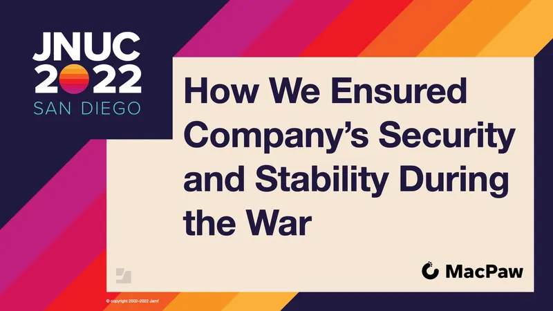 How we ensured company's security and stability during the war title slide