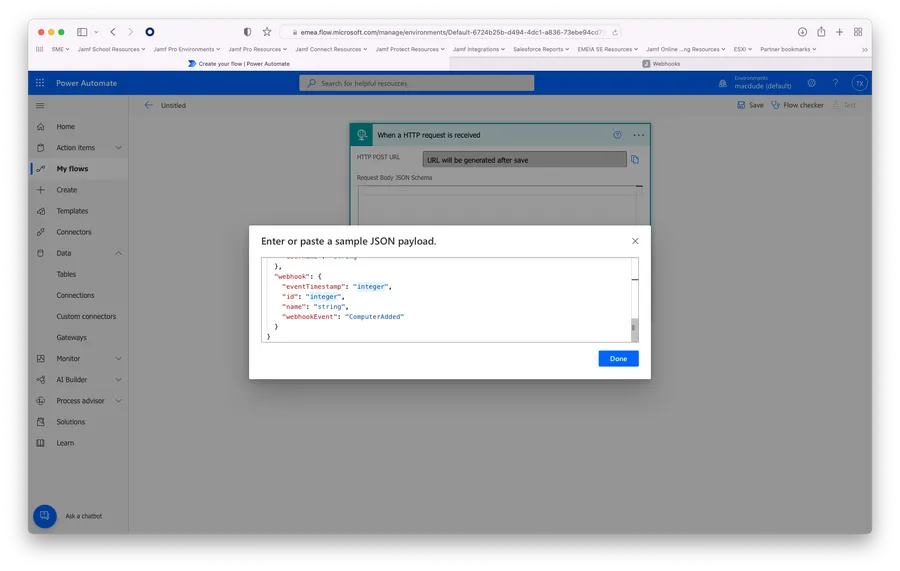 Workflow to create flow next step.