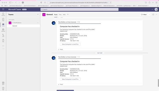 Creating Webhooks result 1.