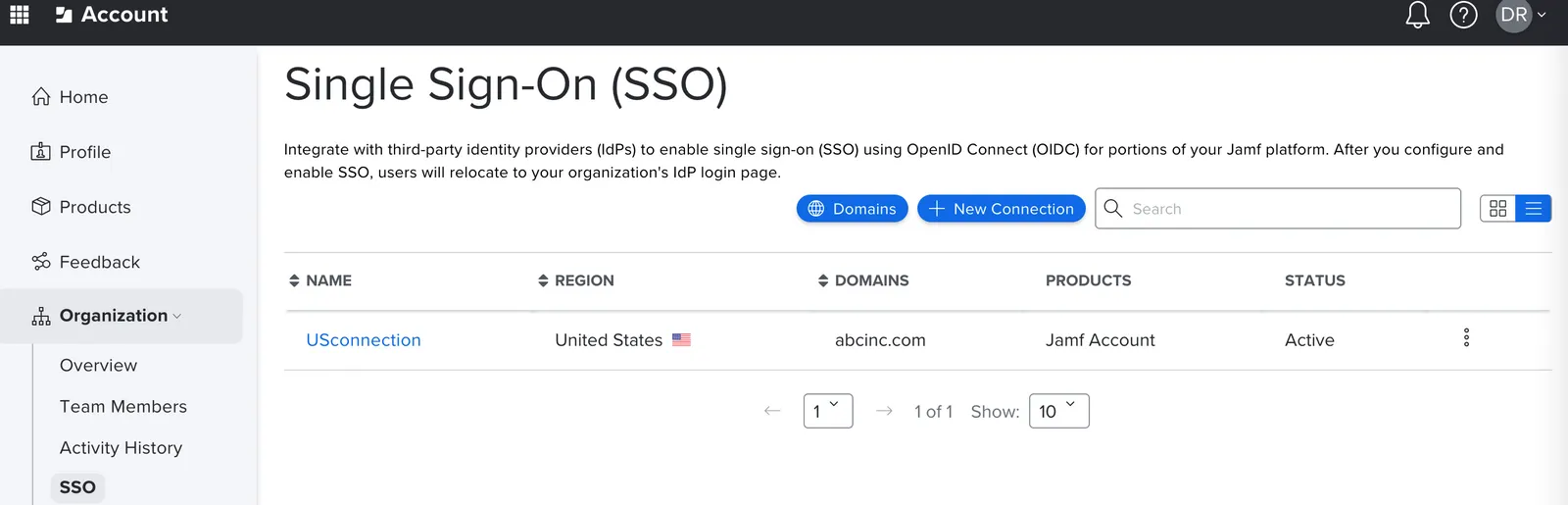 How to configure identity provider (idP) in Jamf Account.