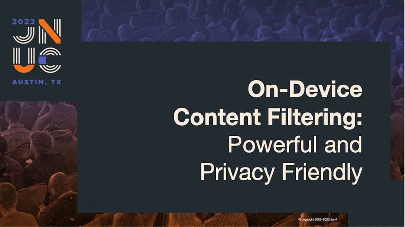 On-Device Content Filtering: powerful and privacy-friendly.