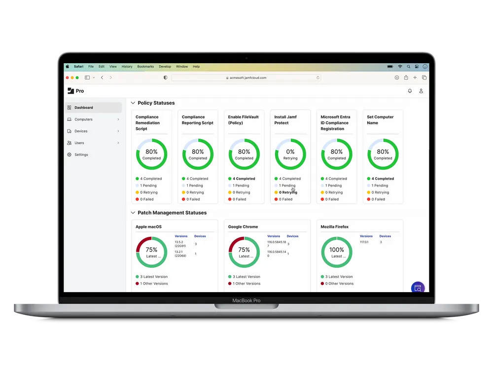 Jamf Pro 11 Dashboard