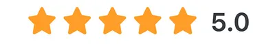 A 5.0 star rating displayed with five filled orange stars. This high score suggests excellent user satisfaction for Jamf on software review sites like Capterra.
