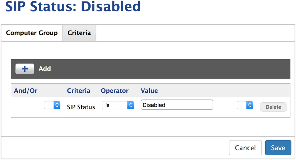 Create an extension attribute to report SIP status Jamf