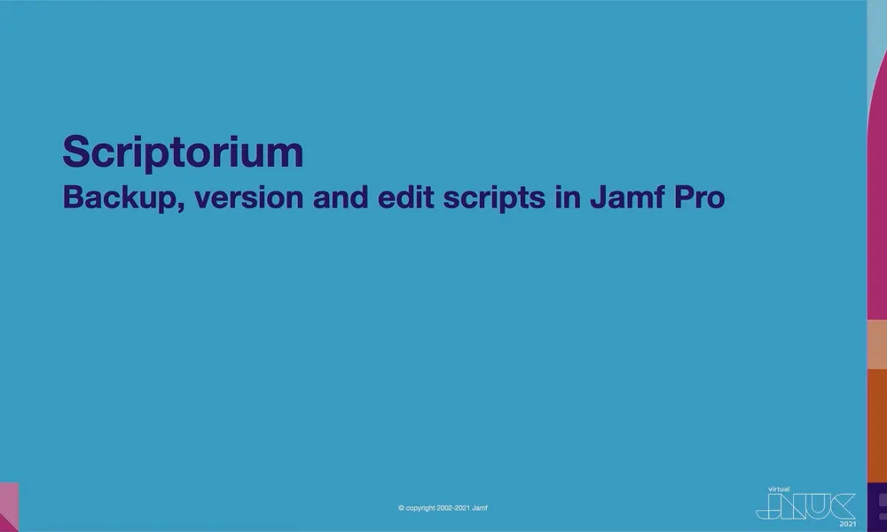 Scriptorium - backup, versioning and editing of the scripts in Jamf Pro ...