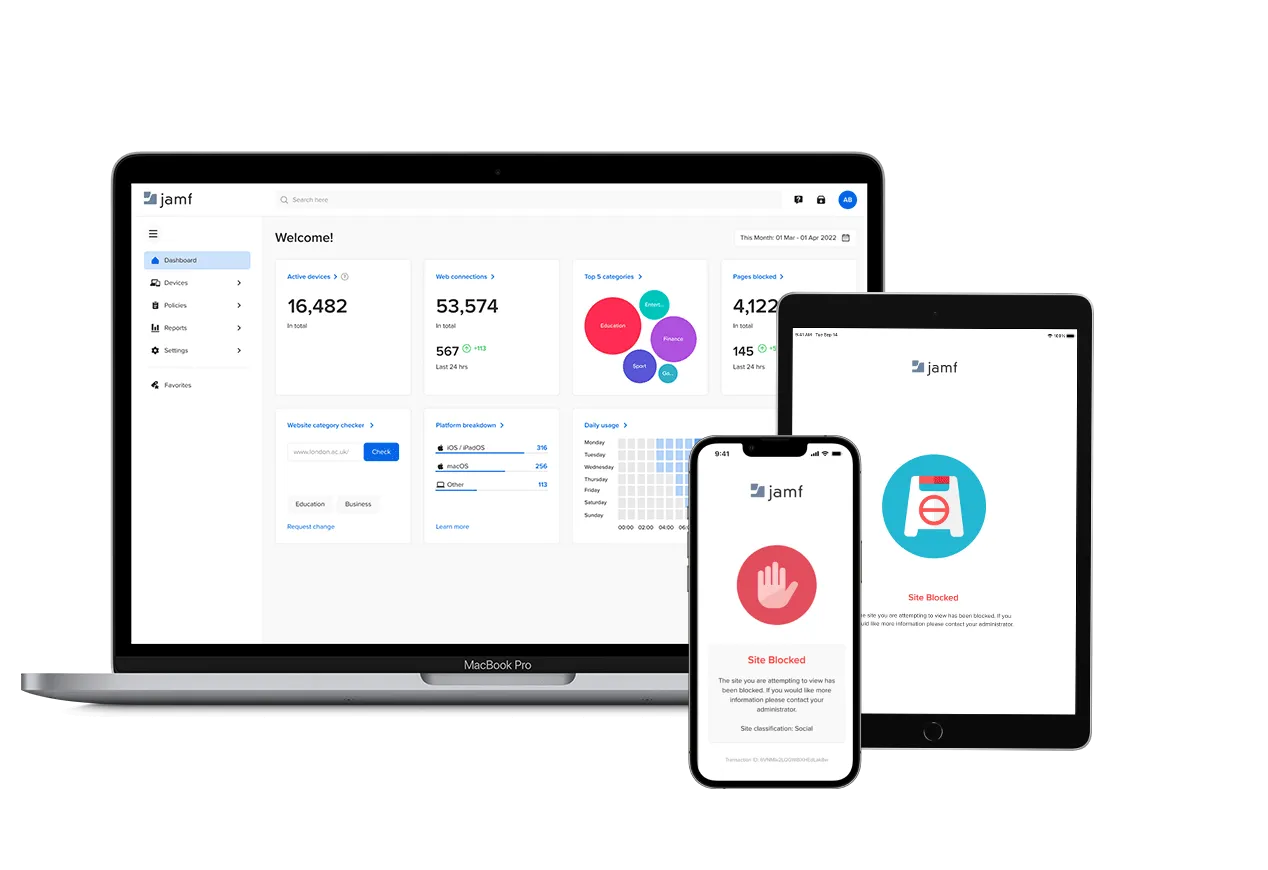 Jamf Safe Content filtering for education