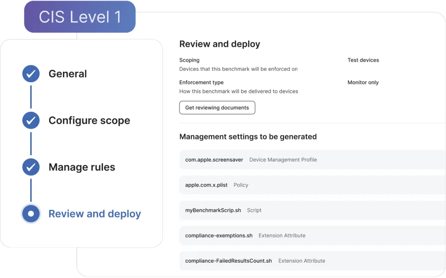 Screenshot of Jamf Protect showing the final