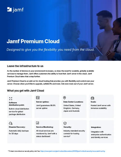 Jamf Premium Cloud | Add-on for cloud hosting