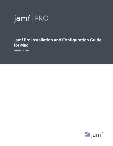 jamf pro installation guide jamf pro installation guide
