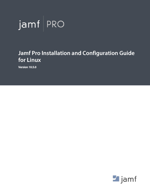 jamf pro installation guide