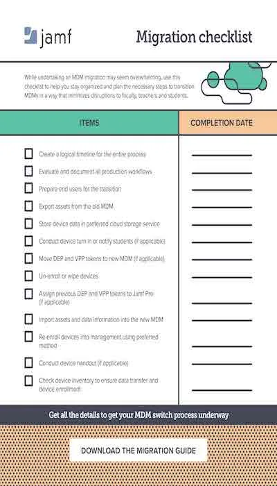 Mobile Device Management Migration Checklist | Jamf