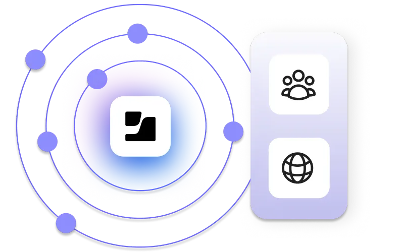 Jamf logo at the center of orbiting rings representing its partner providers, connected to icons for community contributors and the broader ecosystem.