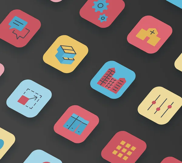 App icons on a black background.