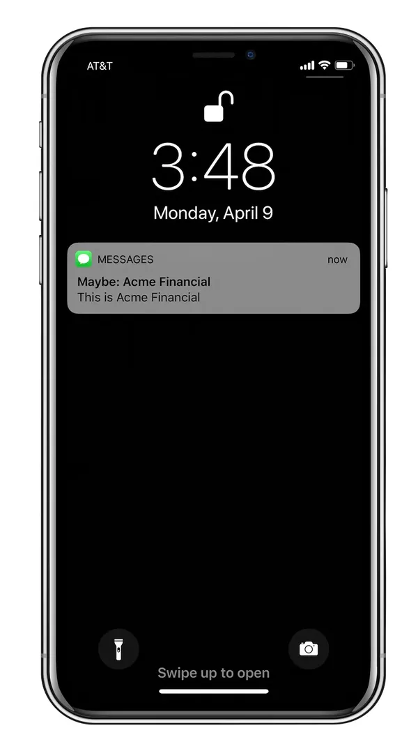 An image of an iPhone screen with a notification of a suggested contact for